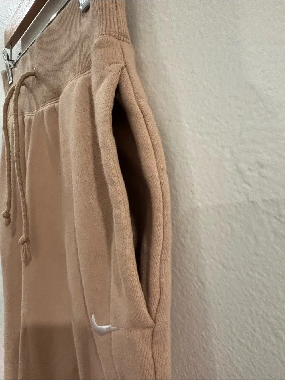 Nike Women's Tan Cropped Hoodie & Drawstring Joggers